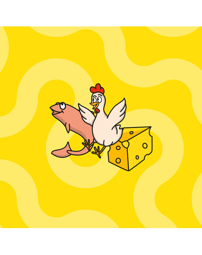 DREAMIES Variety Snack Box Chrupiące przysmaki dla kota o smaku kurczaka, sera i łososia 12x60 g